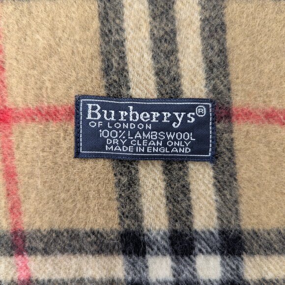 BURBERRY Lambswool Nova Check Scarf – Iconic Beige Plaid – VALUE – FAST Delivery - Picture 5 of 8